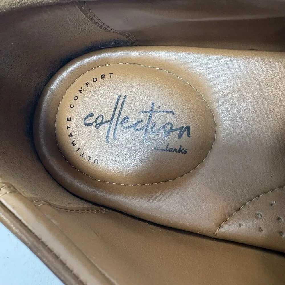 Clarks Collection Shoes Mens Size 11.5 Brown Oxfords Dress Whiddon Cap 15770‎ F2